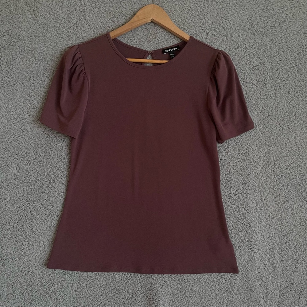Express Women Gather Short Sleeve Top